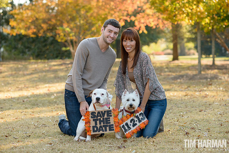 engagement shoot at Piedmont Park during the fall