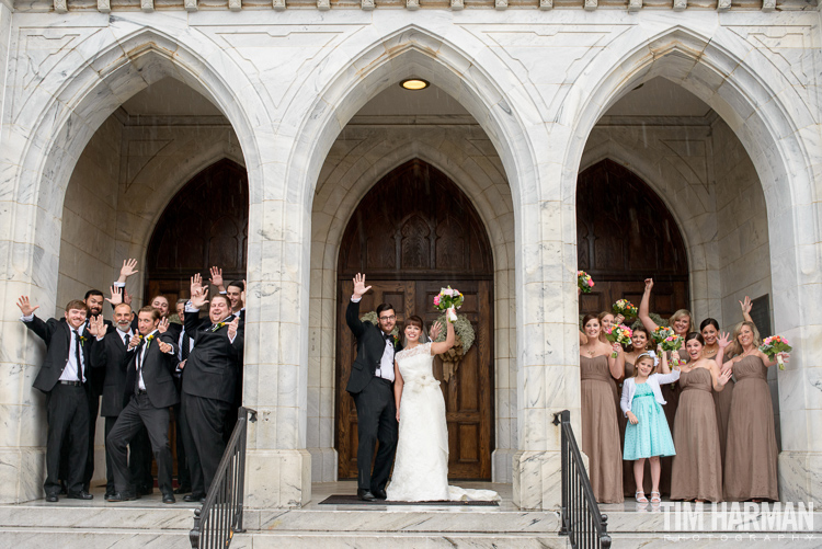 wedding at marietta first baptist church | reception at the foundry at puritan mill