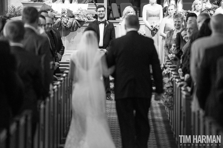 wedding at marietta first baptist church | reception at the foundry at puritan mill